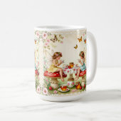 Vintage floral fairy picnic garden kaffeetasse (VorderseiteRechts)