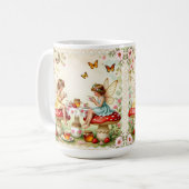 Vintage floral fairy picnic garden kaffeetasse (Vorderseite Links)