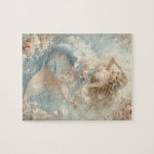 Vintage Floral Fantasy Mermaid Pastel Nostalgia Puzzle (Horizontal)