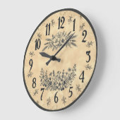 Vintage Floral Farmhouse Wall Clock Große Wanduhr (Winkel)