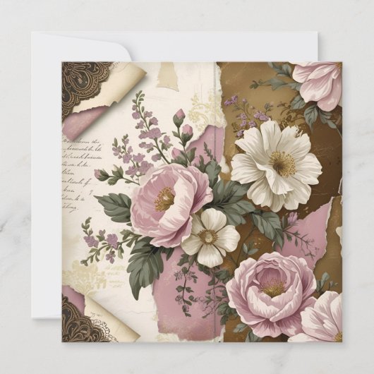 Vintage Floral - Flat Card (Vorderseite)