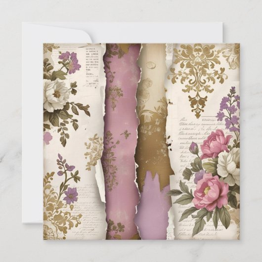 Vintage Floral - Flat Card (Vorderseite)