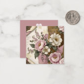 Vintage Floral - Flat Note Card Mitteilungskarte (Vorderseite/Rückseite Beispiel)