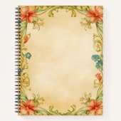 Vintage Floral Frame Design  Notizblock (Vorderseite)