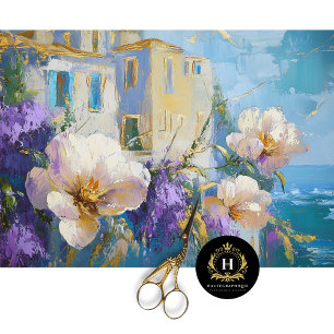 Vintage Floral Französische Riviera Frankreich Dec Seidenpapier
