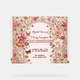 Vintage Floral Garden Bridal Shower  Acrylic Sign Acrylschild