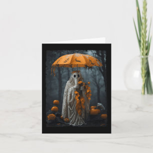 Vintage Floral Geist Halloween-Geist im Wald Karte
