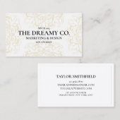 Vintage Floral-Gold-Musterkarte Visitenkarte (Vorne/Hinten)