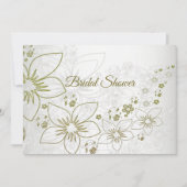Vintage Floral Greenery Elegant Bridal Shower Einladung (Vorderseite)