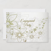 Vintage Floral Greenery Elegant Engagement Party Einladung (Vorderseite)