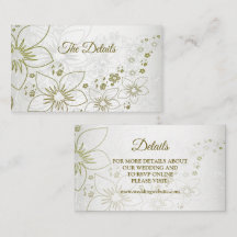 Vintage Floral Greenery  Elegant Wedding Detail