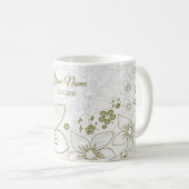 Vintage Floral Greenery Elegant Wedding Party Kaffeetasse (VorderseiteRechts)