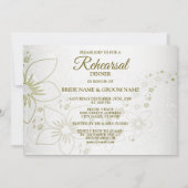 Vintage Floral Greenery Probe-Dinnerparty Einladung (Rückseite)