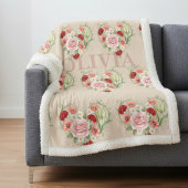 Vintage Floral Heart Personalized Name Sherpadecke