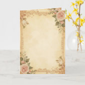 Vintage Floral Invitation Elegant Rose Design Karte (Gelbe Blume)