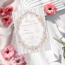 Vintage Floral Just Wanna be One First Birthday