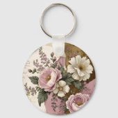 Vintage Floral - Keychain Schlüsselanhänger (Rückseite)