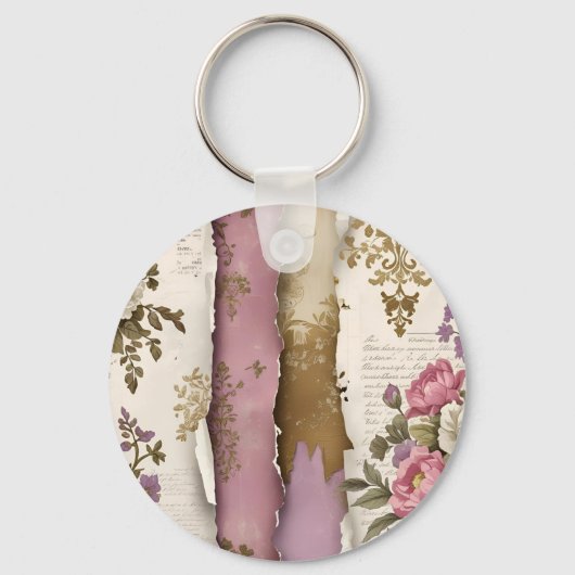Vintage Floral - Keychain Schlüsselanhänger (Vorderseite)