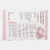 Vintage Floral Kitchen Recipe Keepsake Geschirrtuch (Horizontal)