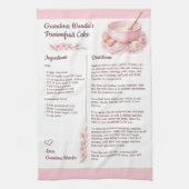 Vintage Floral Kitchen Recipe Keepsake  Geschirrtuch (Vertikal)