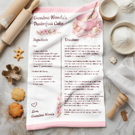 Vintage Floral Kitchen Recipe Keepsake  Geschirrtuch