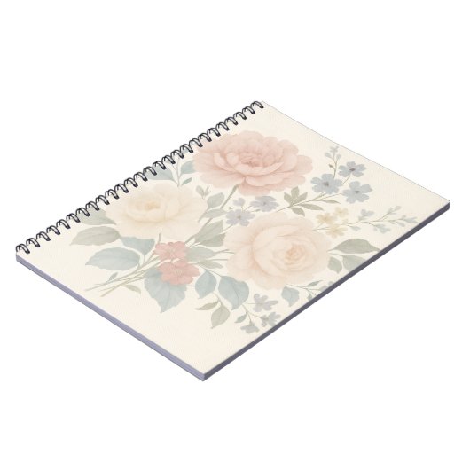 Vintage Floral Linen Notebook Notizblock (Linke Seite)