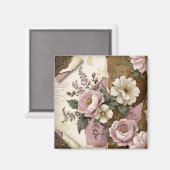 Vintage Floral - Magnet   (Vorderseite/Rückseite)