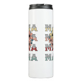 Vintage floral Mama Design Thermosbecher (Rückseite)