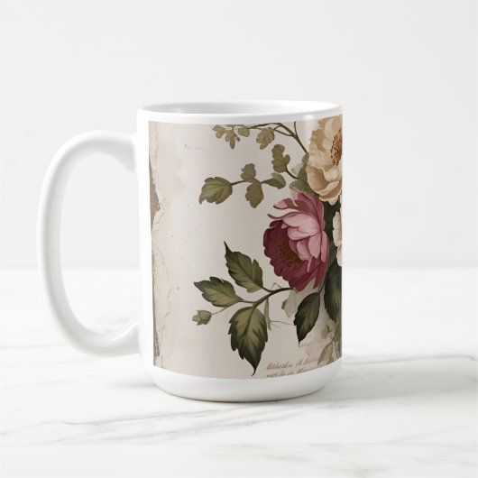 Vintage Floral - Mug Kaffeetasse (Links)