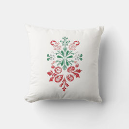 Vintage Floral Ornament - Holiday Design  Kissen