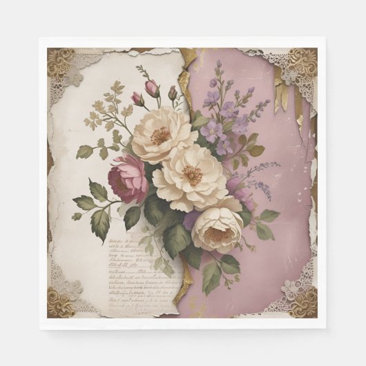 Vintage Floral - Paper Napkins Serviette (Vorderseite)