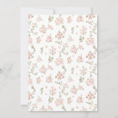 Vintage floral pastel birthday einladung (Rückseite)