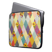 vintage floral patchwork quilt laptopschutzhülle (Vorderseite Links)