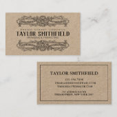 Vintage Floral Patronenkarte Visitenkarte (Vorne/Hinten)