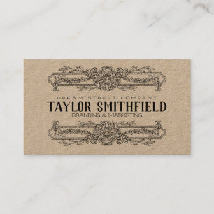 Vintage Floral Patronenkarte Visitenkarte