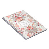 Vintage Floral Pattern damask Monogram S Notebook Notizblock (Rechte Seite)