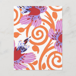 Vintage floral  pattern, E. A. Seguy Art Nouveau  Postkarte