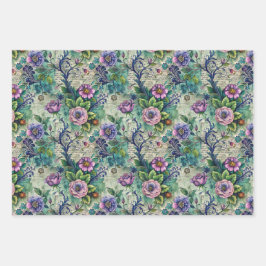 Vintage Floral Pattern for Furniture Decoupage Geschenkpapier Set