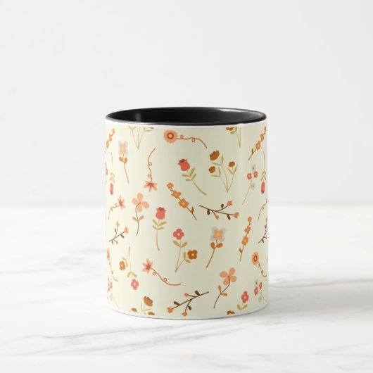 Vintage Floral Pattern Mug Tasse (Zentrum)