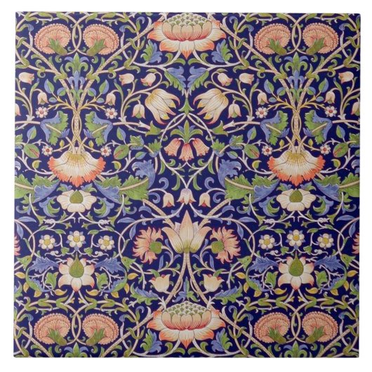 Vintage Floral Pattern, William Morris Fliese (Vorderseite)