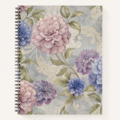 Vintage Floral Peony Notizblock (Vorderseite)