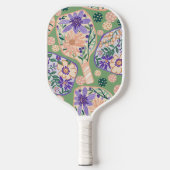 Vintage Floral Pickleball Design Schläger (Vorderseite)