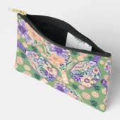 Vintage Floral Pickleball Design Zubehörtasche (Offen)