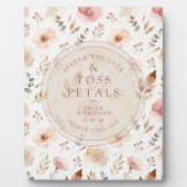 Vintage Floral PInk Shades Toss Petals TLW26 Fotoplatte (Vorderseite)