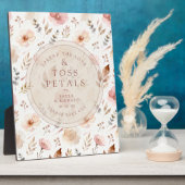 Vintage Floral PInk Shades Toss Petals TLW26 Fotoplatte (Seite)