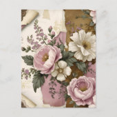 Vintage Floral - Postcard Postkarte (Vorderseite)