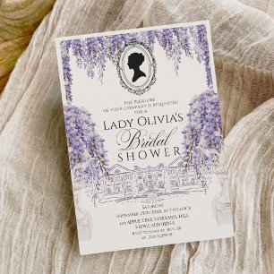 Vintage Floral Regency-Ära Brautparty Einladung