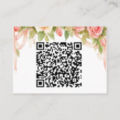 Vintage Floral Rose Wedding Enclosure Card Begleitkarte (Rückseite)