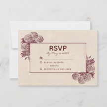 Vintage Floral RSVP I Retro Botanisch