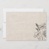 Vintage Floral Rustikal Dankeskarte (Rückseite)